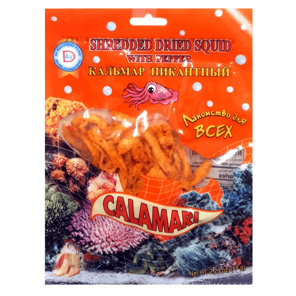 Dry Fish Calamari Shredded Picante – 2.29 oz (65gr)